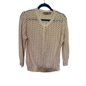 Croft & Barrow Cardigan Beige Loose Knit Womans XL